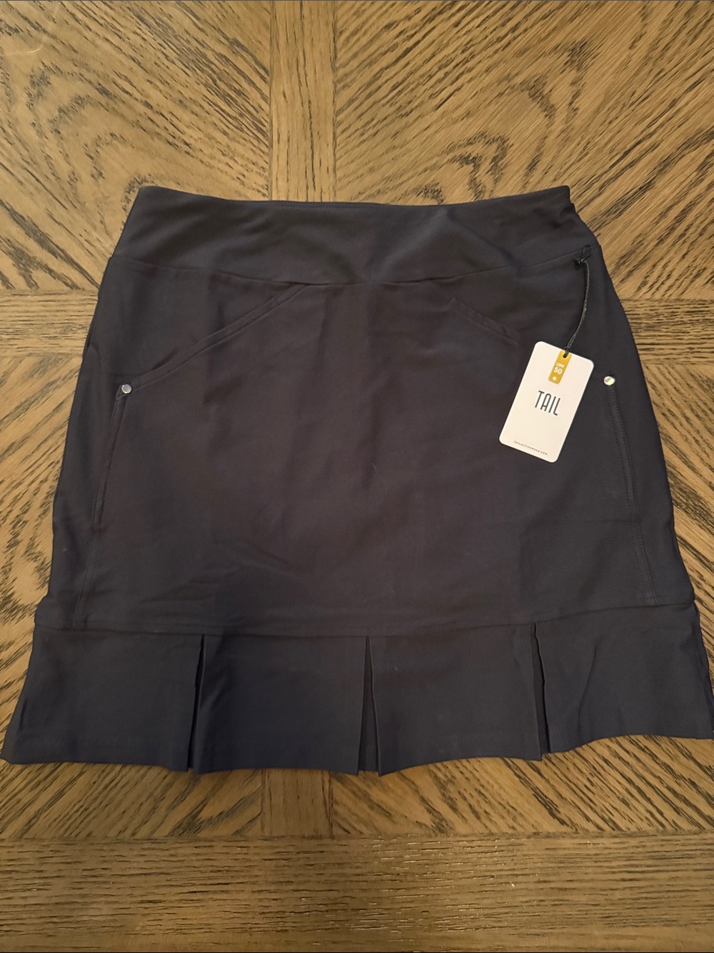 Tail Women's Black Pleated Trim Mini Skirt